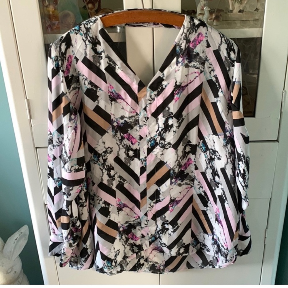Jennifer Lopez sz 0X blouse euc